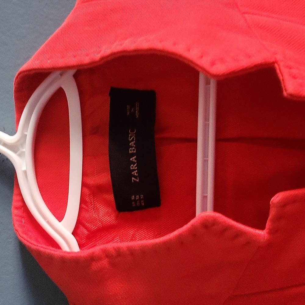 Zara Vibrant Red Women's Blazer - Picture 2 of 6